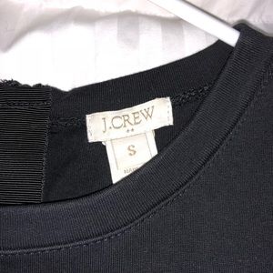 J.Crew shirt with faux leather sleeves